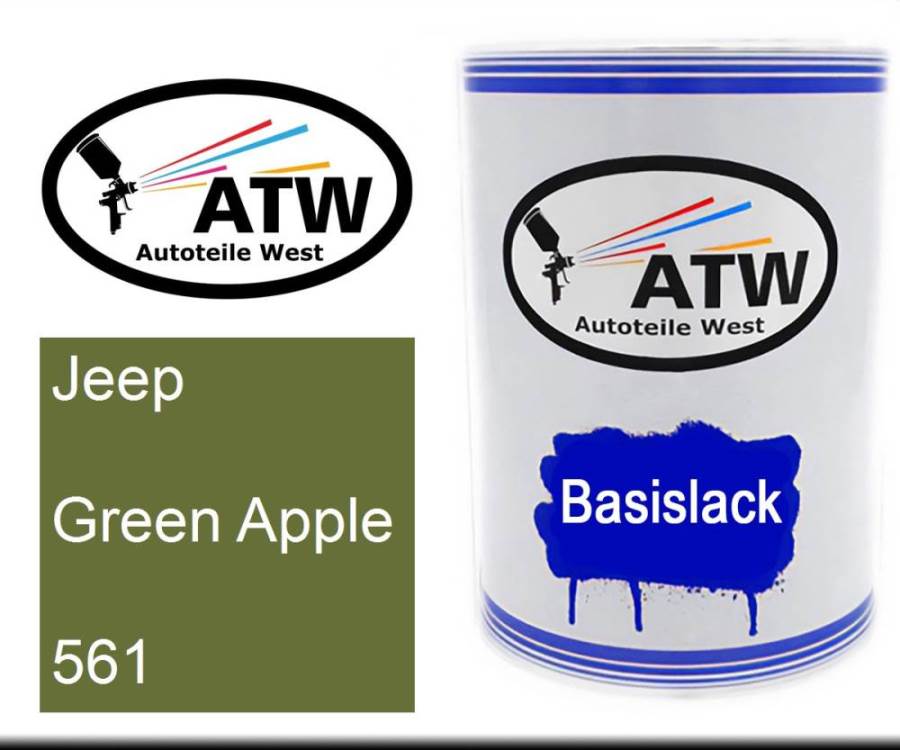 Jeep, Green Apple, 561: 500ml Lackdose, von ATW Autoteile West.